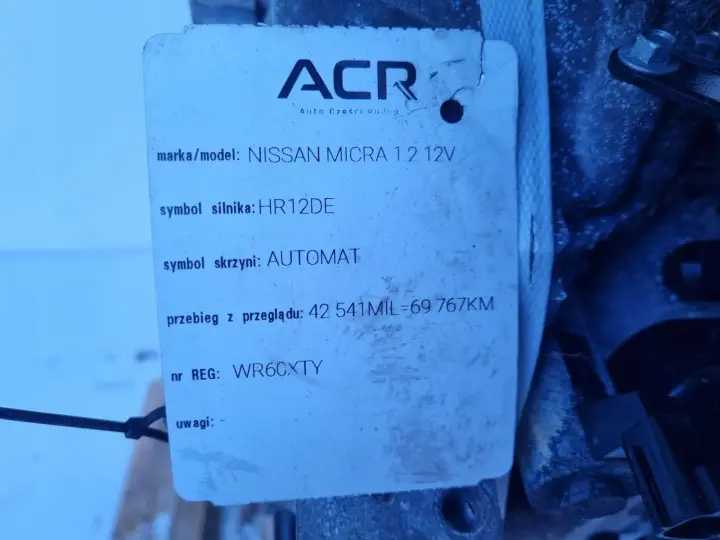 SILNIK Nissan Micra IV K13 1.2 16V 80KM serwisowany 69tyś HR12 HR12DE