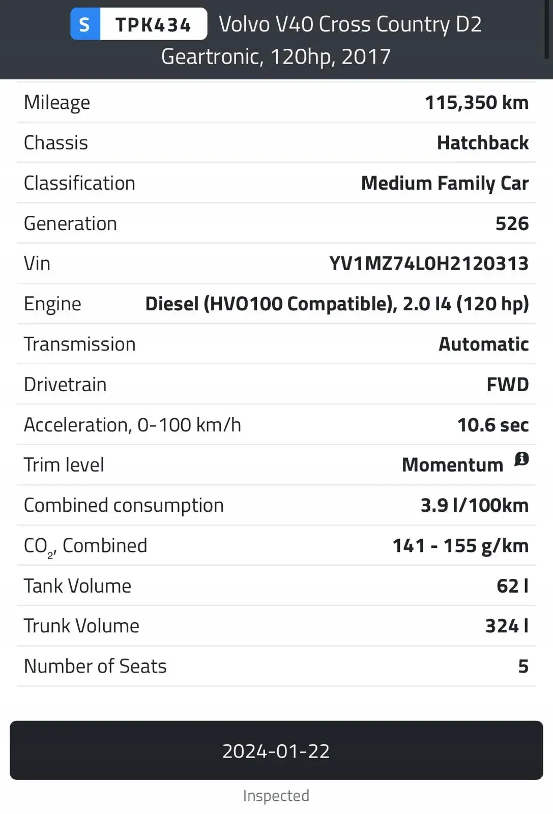 Volvo S60 II V60 2.0 D D2 AUTOMATYCZNA SKRZYNIA BIEGÓW 1285202 TF-71SC