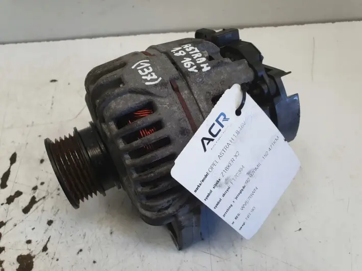 Opel Astra III H 1.8 16V ALTERNATOR 100A bosch 0124325163 AK