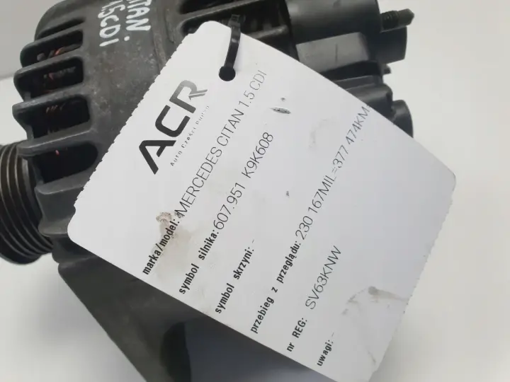 Mercedes Citan 1.5 CDI ALTERNATOR valeo 231004554R