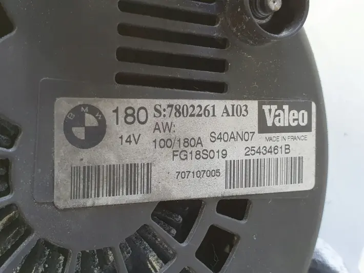 BMW E87 E90 2.0 D ALTERNATOR valeo 7802261 AL03 180A