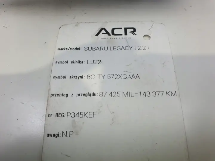 Subaru Legacy II 2.2 B ALTERNATOR 23700AA220 A2T37391