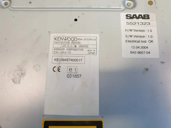 Saab 95 9-5 lift ODTWARZACZ DVD Kenwood 5521323