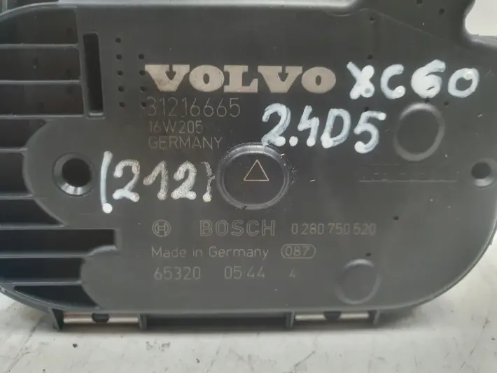 Volvo S60 II V60 2.0 D D3 PRZEPUSTNICA 31216665 bosch 0280750520