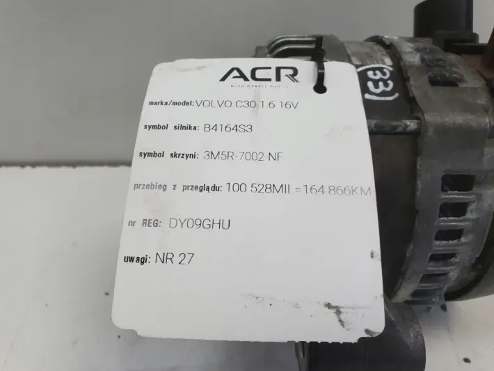 Volvo C30 S40 II V50 1.6 16V ALTERNATOR 3M5T-10300-KC 30795493