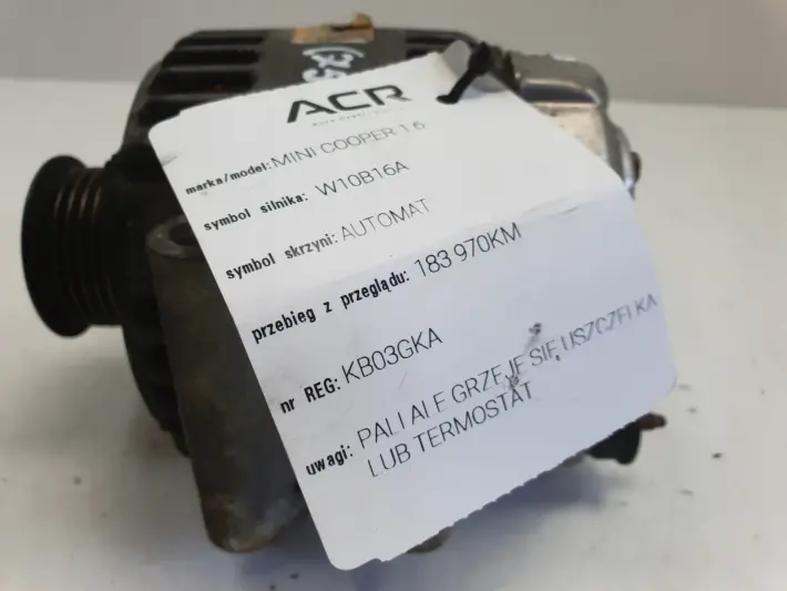 Mini Cooper R50 R53 1.6 16V ALTERNATOR 7515029 denso 105A