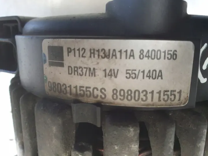 Opel Meriva B 1.7 CDTI ALTERNATOR 8980311551