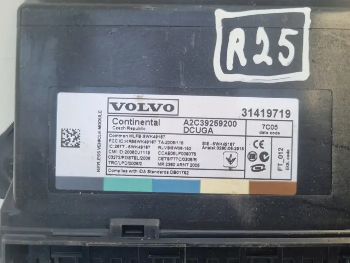 Volvo XC60 lift MODUŁ STEROWNIK KEYLESS 31419719