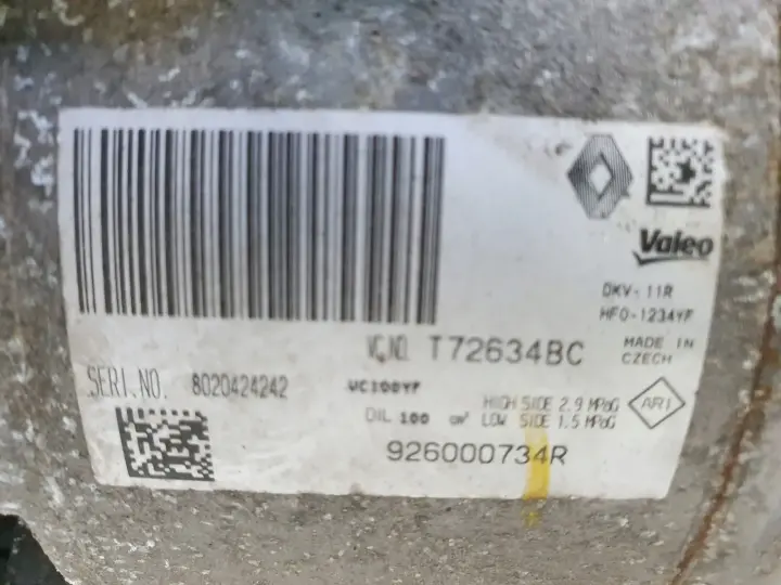 Renault Captur 0.9 TCe SPRĘŻARKA KLIMATYZACJI pompa