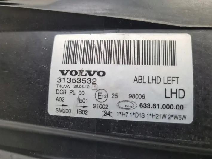 Volvo S80 II V70 III PRZEDNIA LAMPA LEWA LEWY PRZÓD XENON SKRĘTNY 31353532