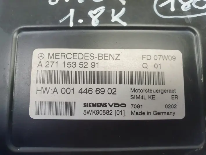 Mercedes W203 1.8 K STEROWNIK SILNIKA Komputer A2711535291