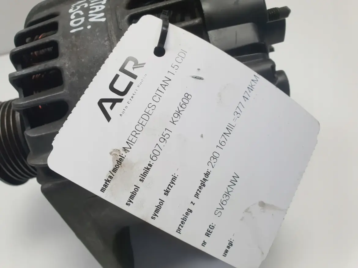 Mercedes Citan 1.5 CDI ALTERNATOR valeo 231004554R