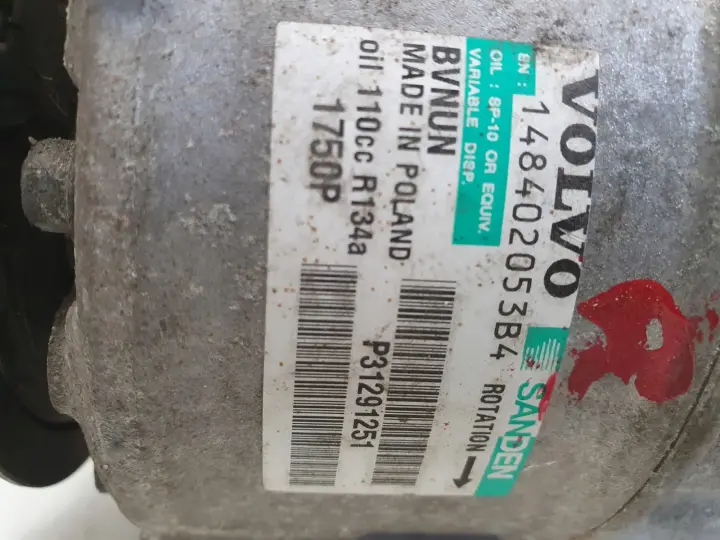 Volvo S60 II 1.6 D2 SPRĘŻARKA KLIMATYZACJI P31291251