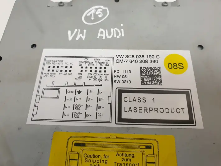 VW Passat Audi Skoda RADIO CD Nawigacja 3C8035190C