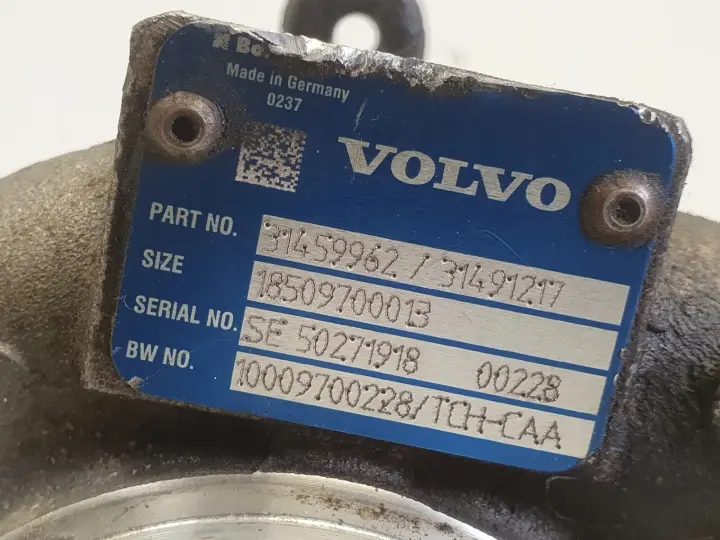 Volvo XC60 S60 V60 II 2.0 D3 TURBOSPRĘŻARKA turbo 31459962 31491217 D4204T5
