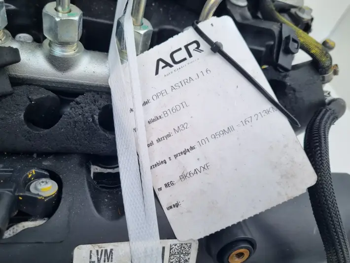 SILNIK GOŁY Opel Astra IV J 1.6 CDTI 110KM udokumentowane 167tyś B16DTL