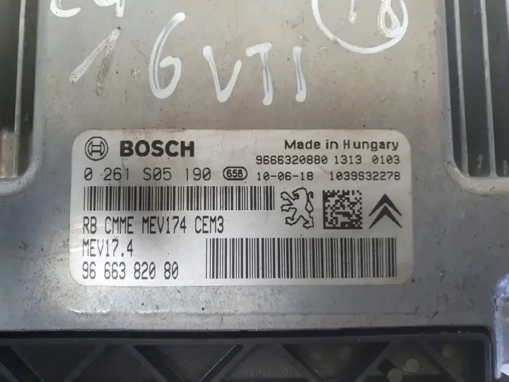 Citroen C4 1.6 16V VTi STEROWNIK SILNIKA komputer 0261S05190