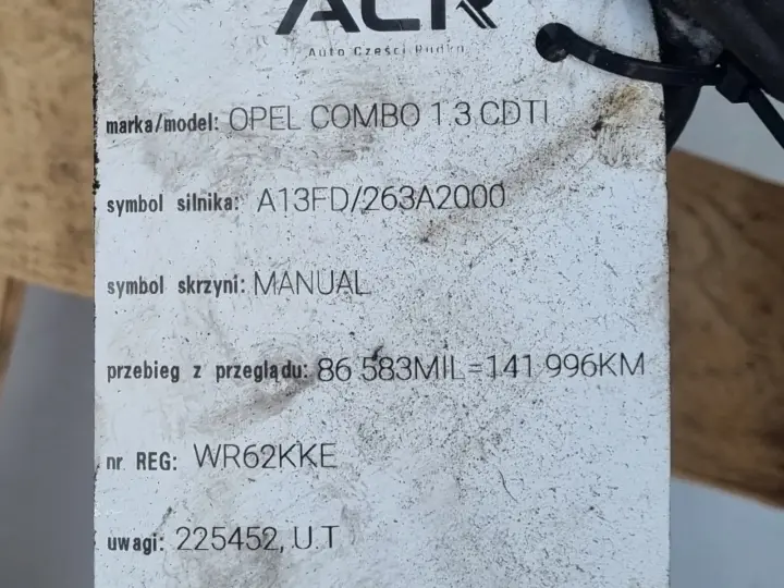 Opel Combo D 1.3 CDTI SKRZYNIA BIEGÓW manualna MANUAL