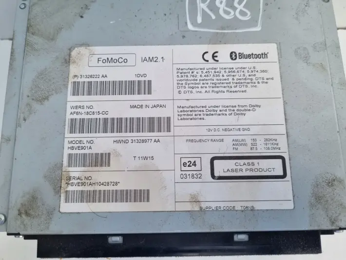 Volvo V40 II V60 S60 II CZYTNIK PŁYT CD radio nawigacja 31326222AA 31326222