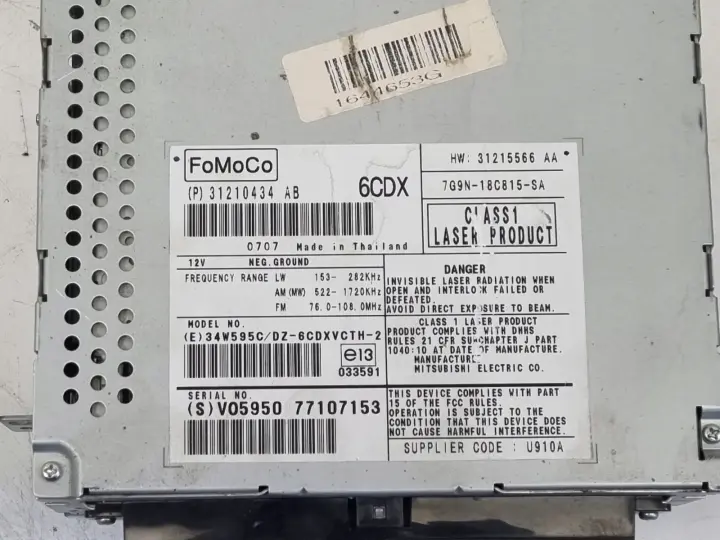 Volvo XC70 V70 III S80 II RADIOODTWARZACZ Radio CD 31210434AB 31210434